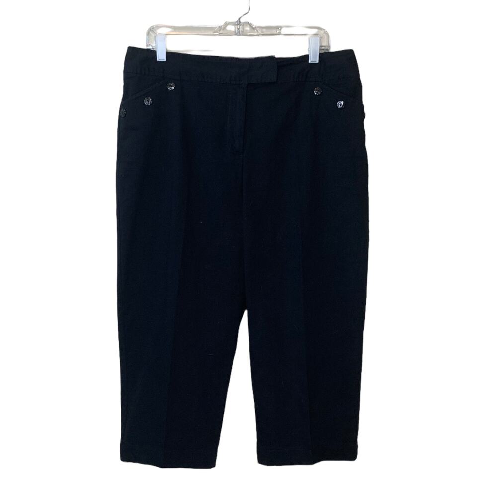 Lark Lane black capri casual pants size 12